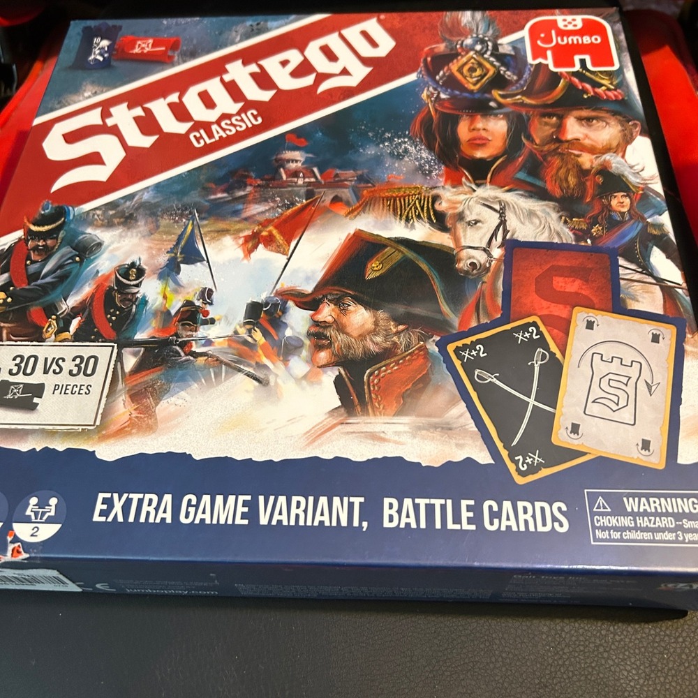 Jumbo Stratego Classic Board Game Unisex OS Blue Strategy Battle Cards NEW
